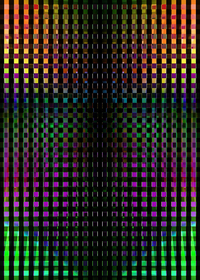Colorful lines illusions