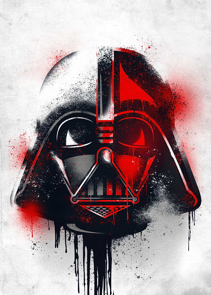 Darth Vader Graffitti Helmet