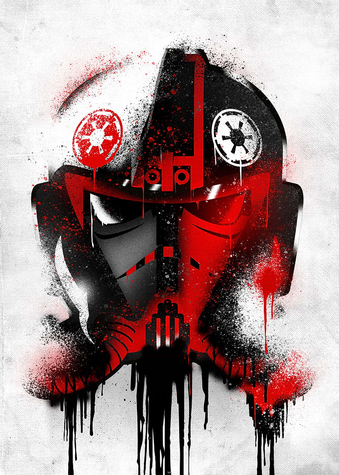 Tie Fighter Pilot Graffitti Helmet