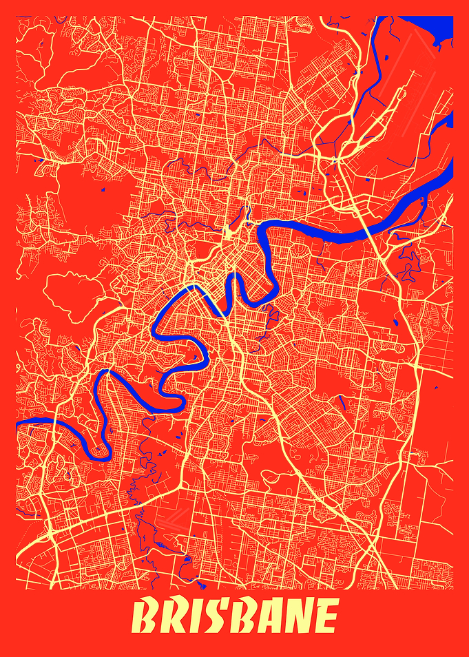 Brisbane Retro City Map