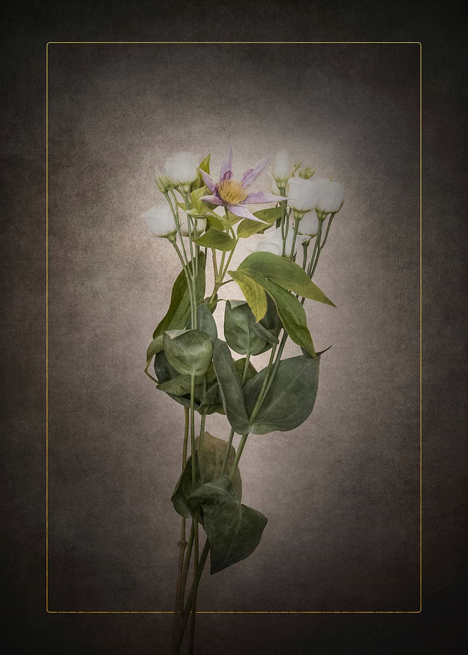 Lisianthus and Clematis