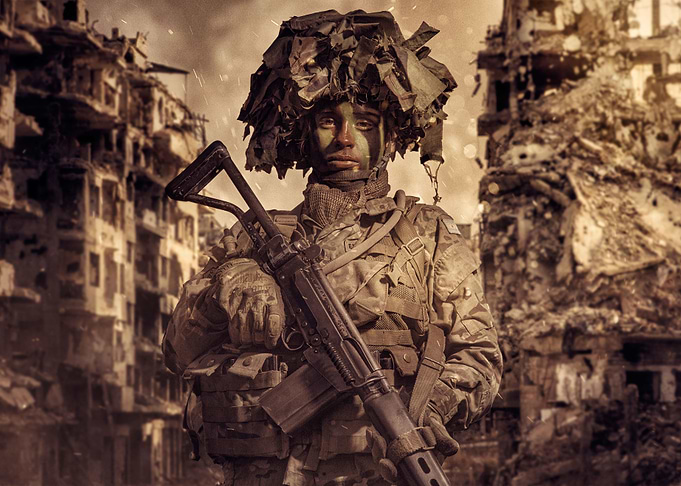 Camouflage soldier