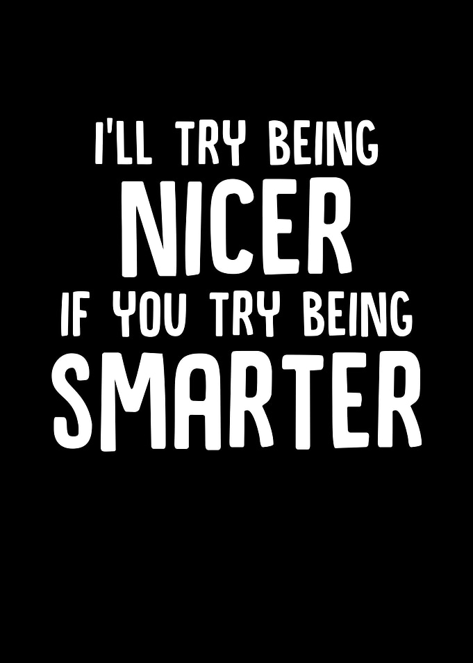Ill Try Being Nice If You