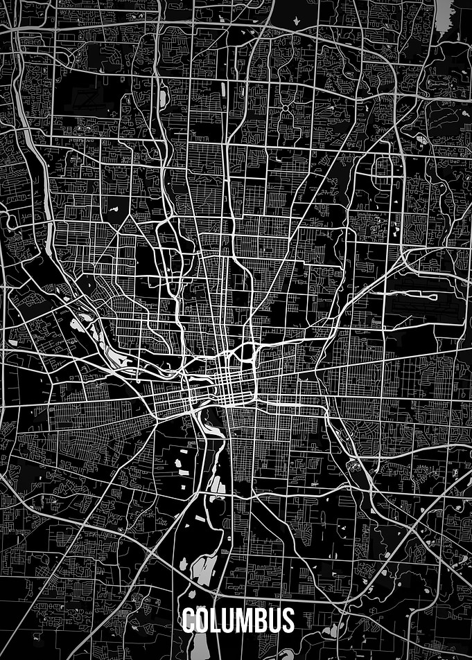 Columbus dark map