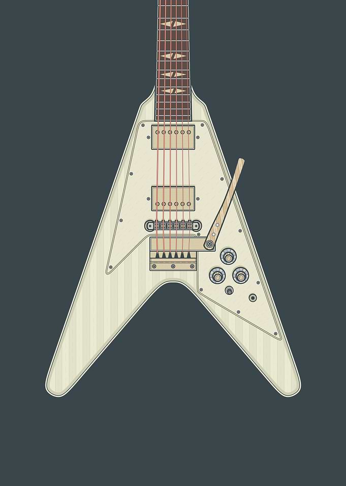 Classic White V Guitar