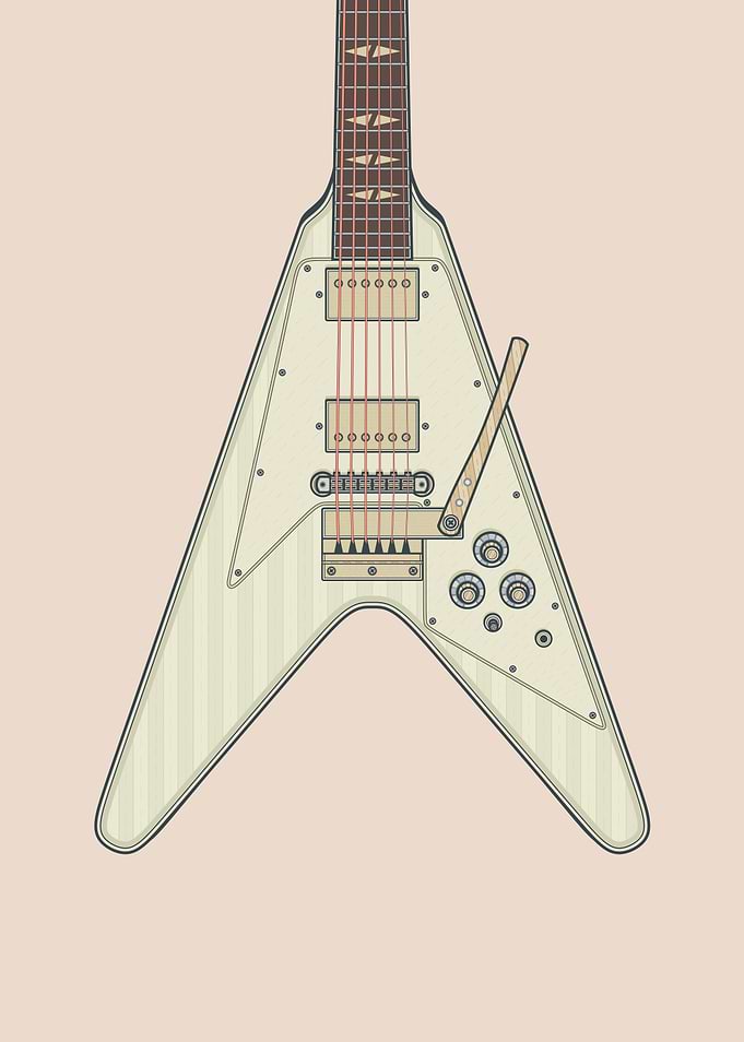 Classic White V Guitar