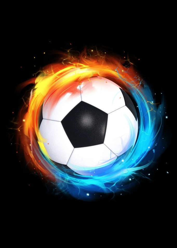 Ball Football on Fire