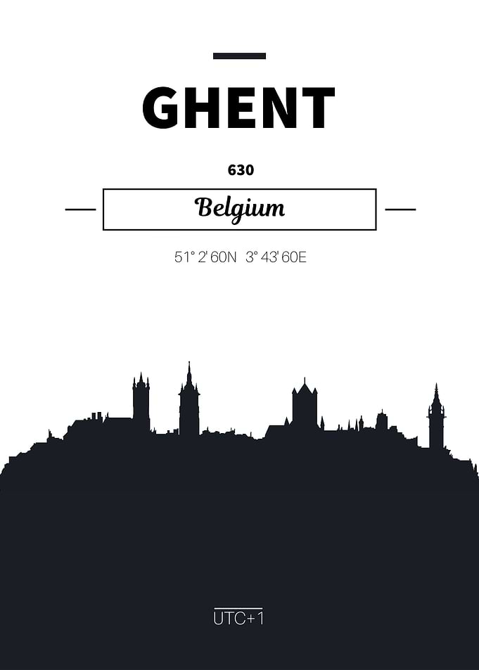 Ghent Belgium skyline