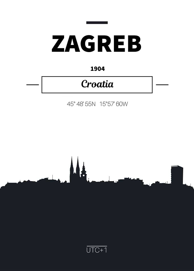 Zagreb Croatia skyline