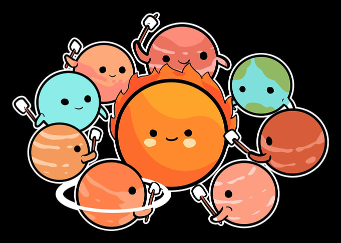 Planets Camping Astronomer