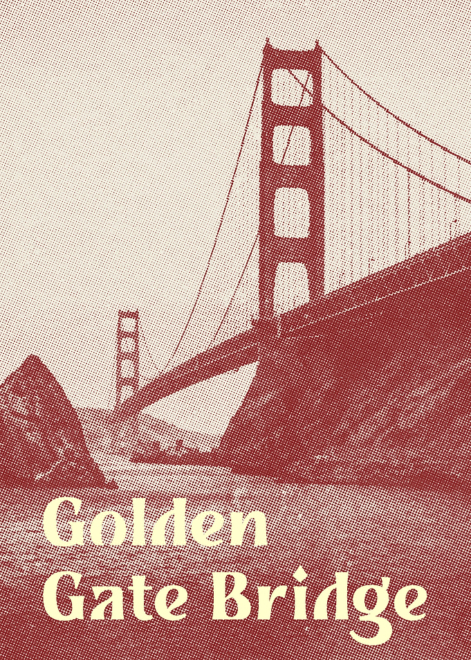 Retro Golden Gate Bridge