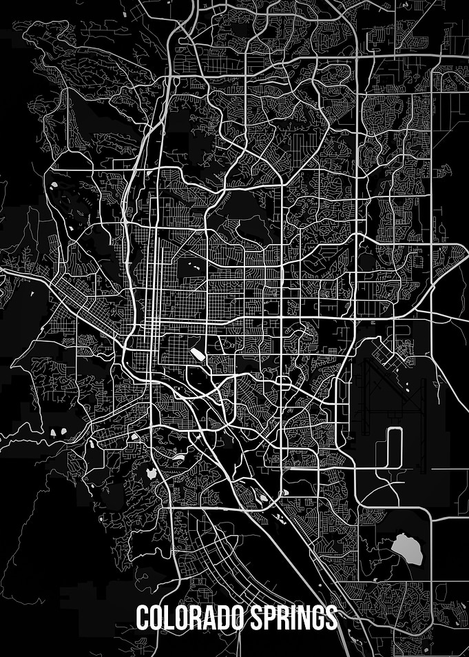 Colorado Springs dark map