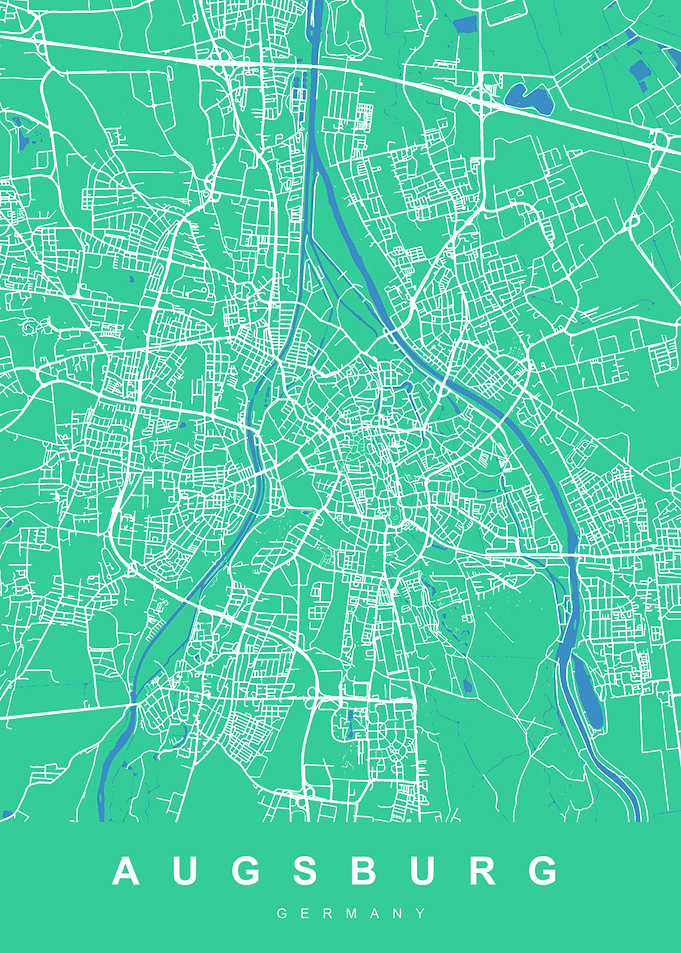 AUGSBURG City Map Germany