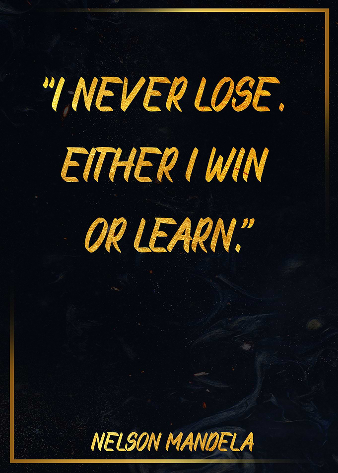 NELSON MANDELA Gold Quote