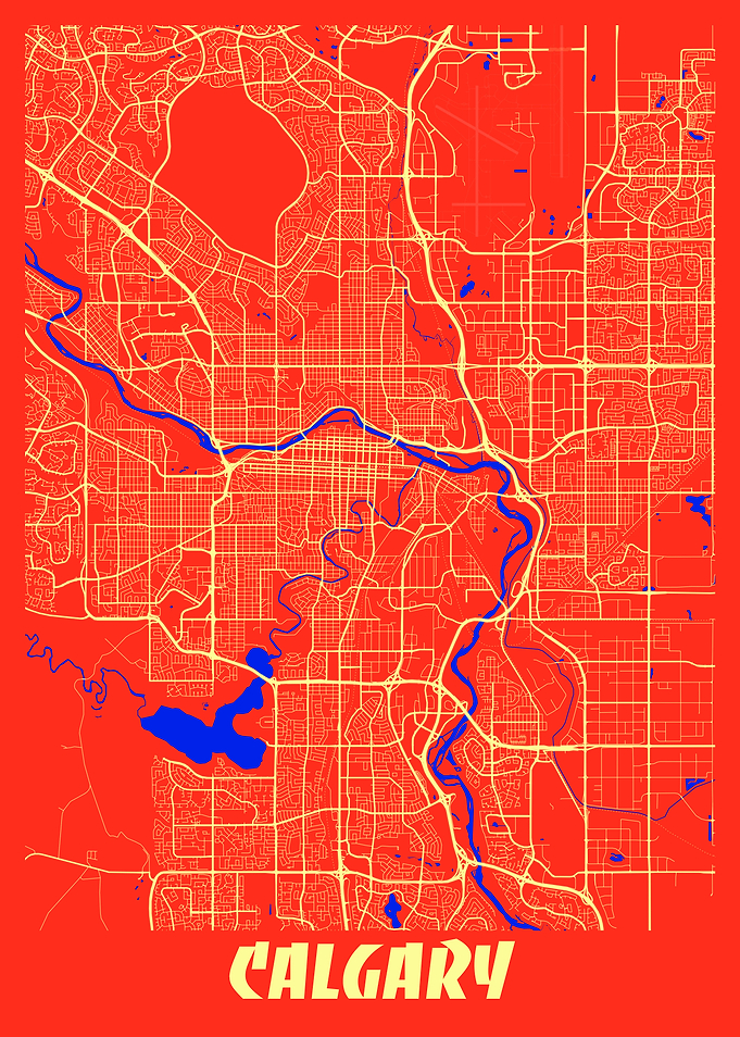 Calgary Retro City Map