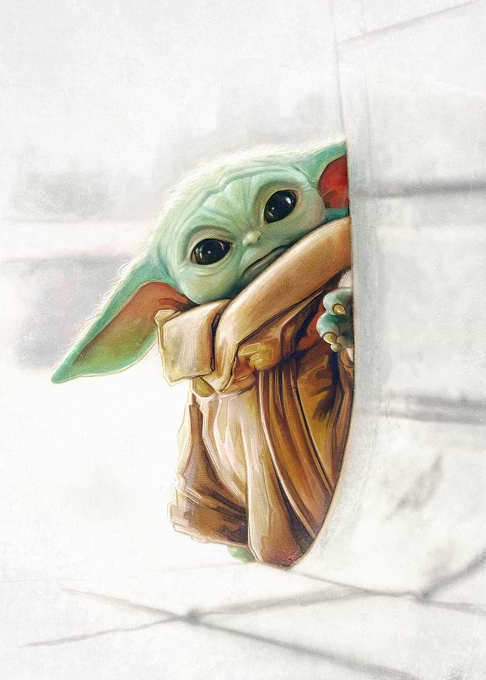 Grogu Peeking In