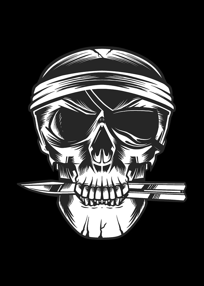PIRATE SKULL KNIFE