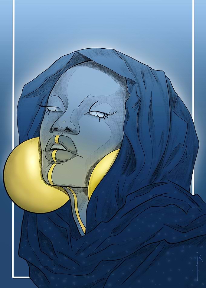 The Moon tarot card