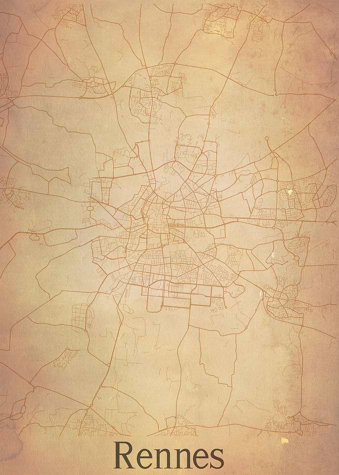Rennes France City Map