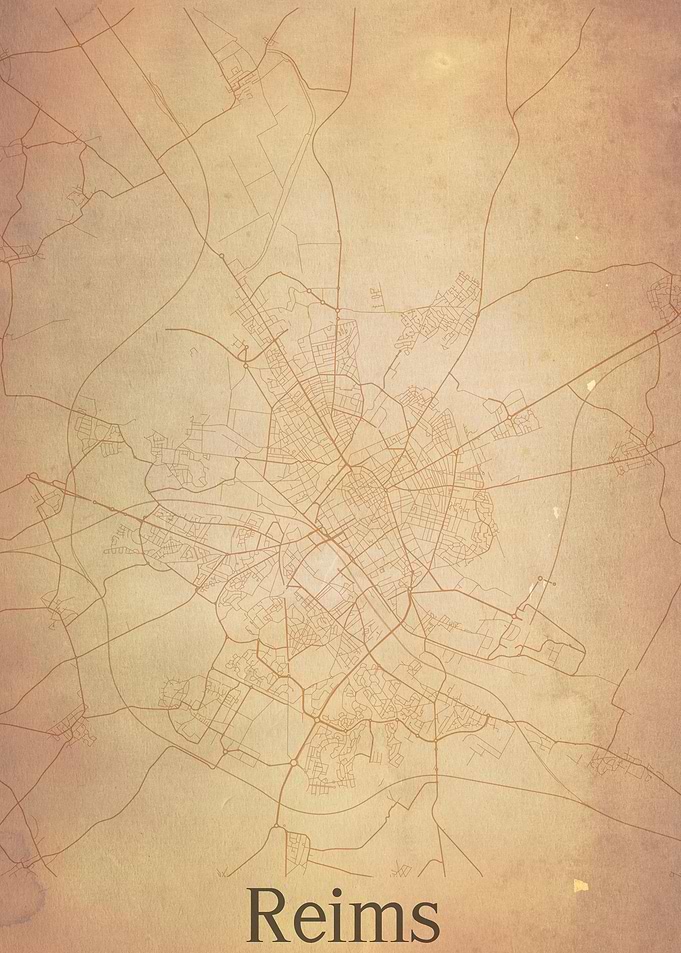 Reims France City Map