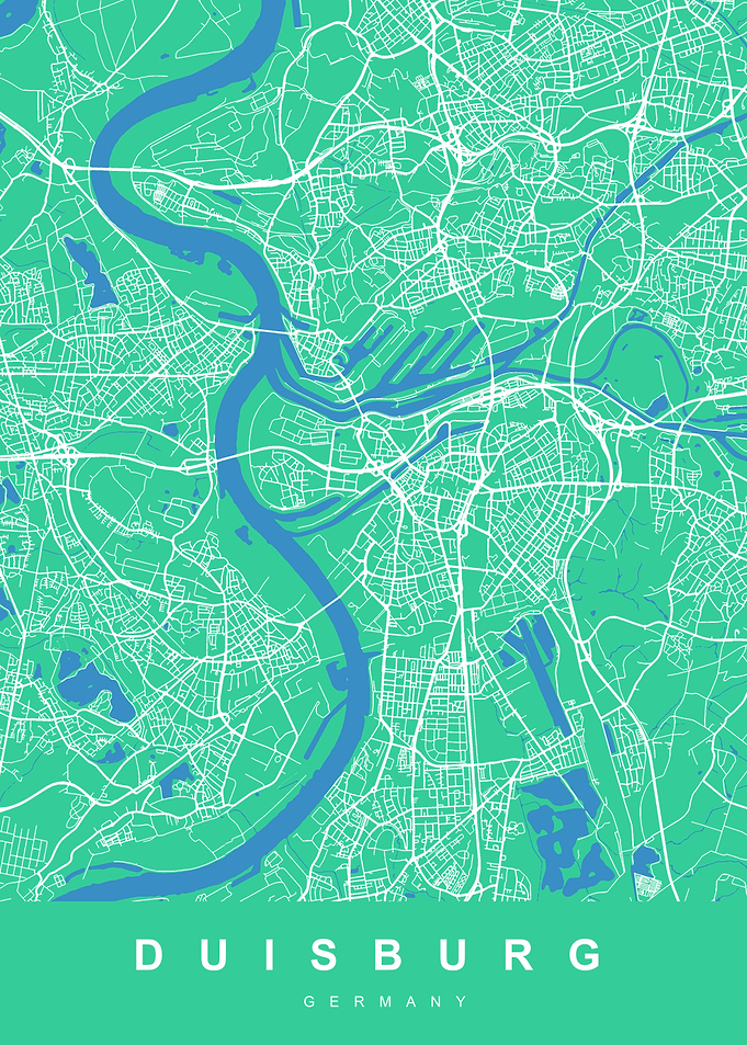 Duisburg City Map Germany