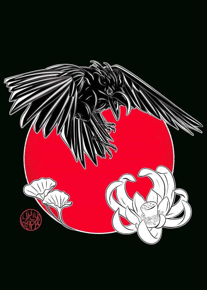 Japanese crow lotus flower