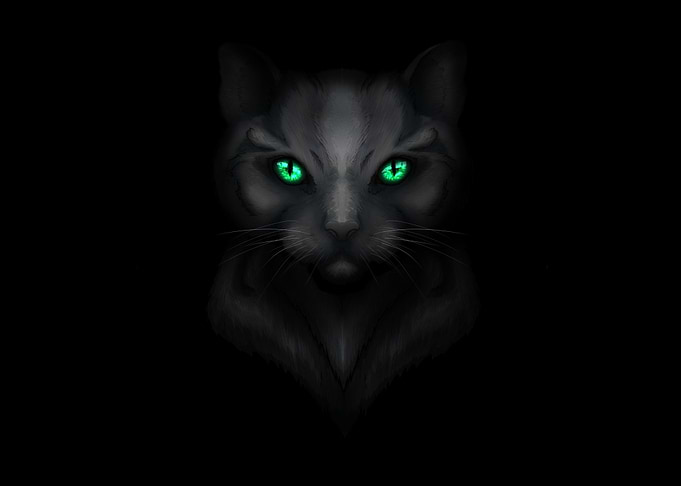 Cat just black