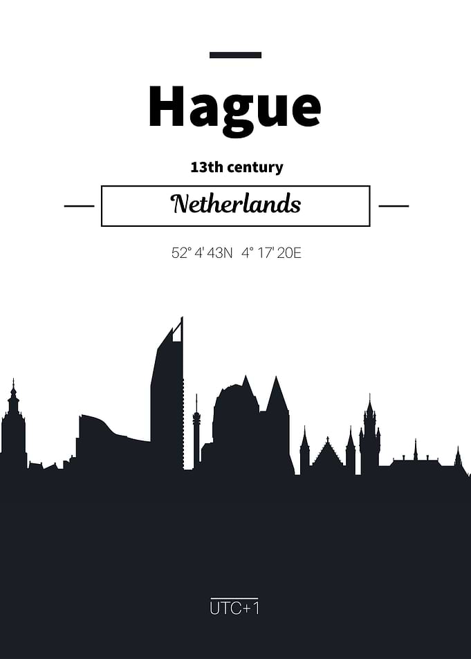 Hague Netherlands skyline