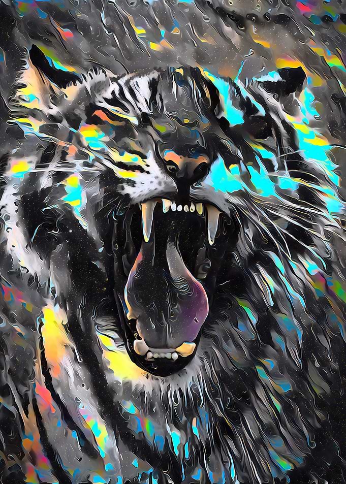 Glitch Liquid Tiger