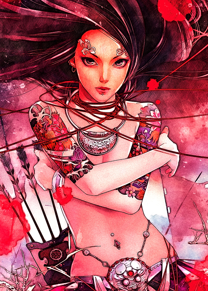 beauty archery girl