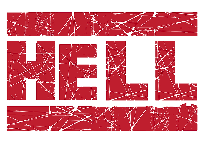 Hell Red Ink Stamp