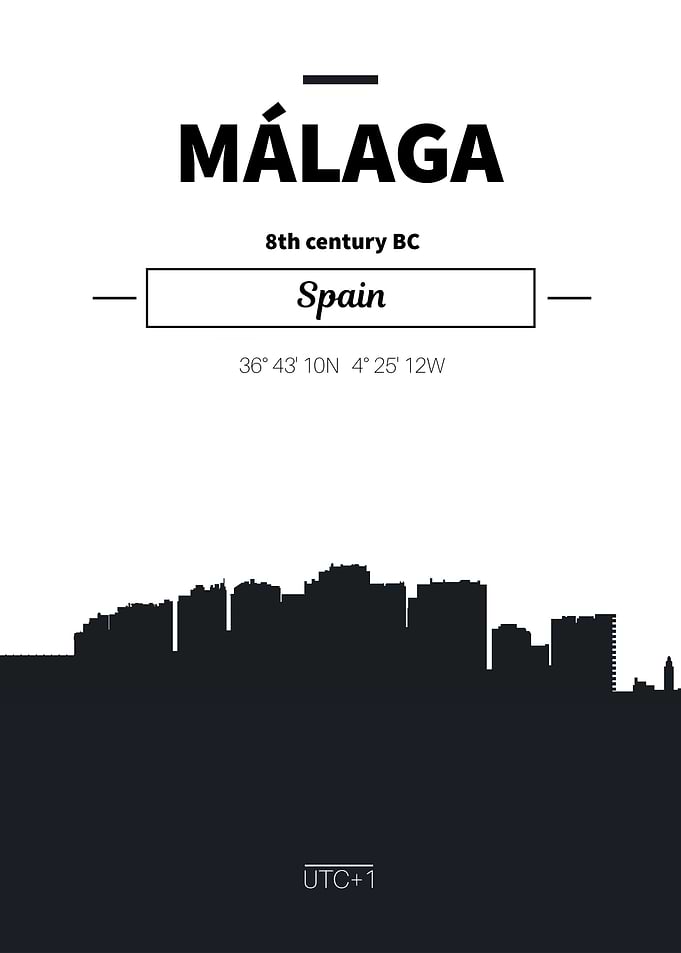 Malaga Spain skyline