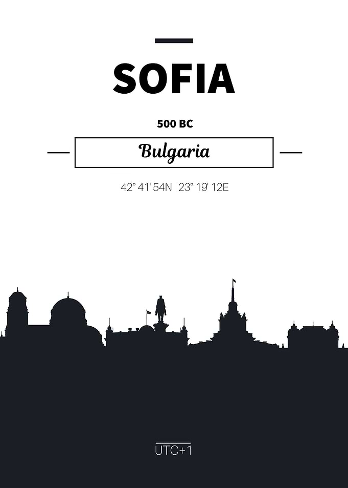 Sofia Bulgaria skyline