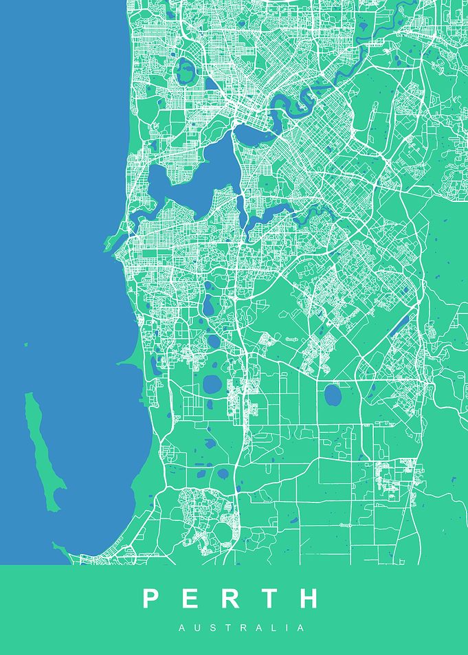 PERTH City Map Australia