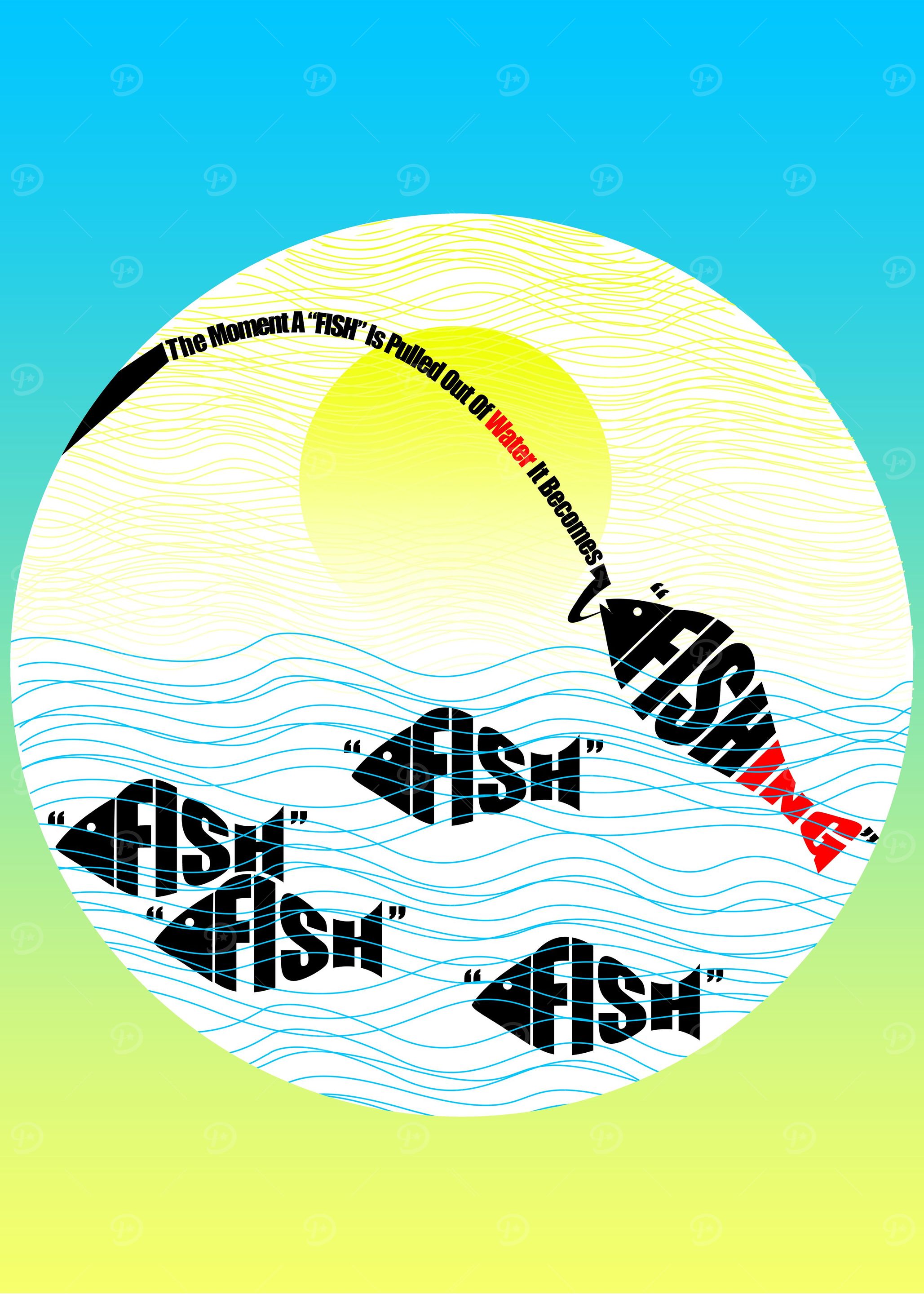 Funny Fishing Typography