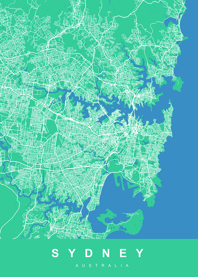 SYDNEY City Map Australia