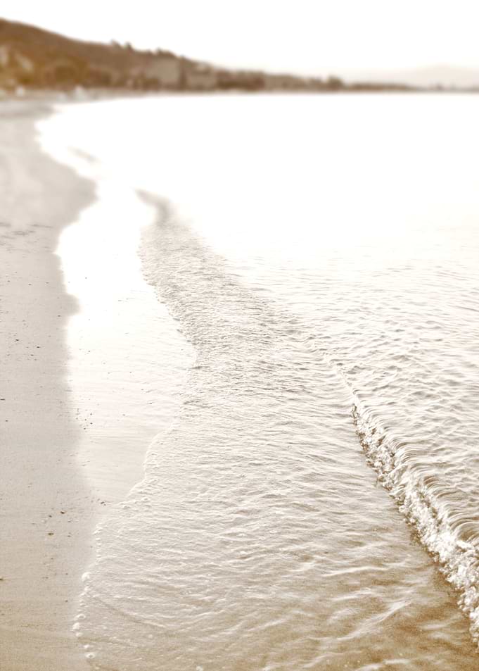 Minimalist pastel beach