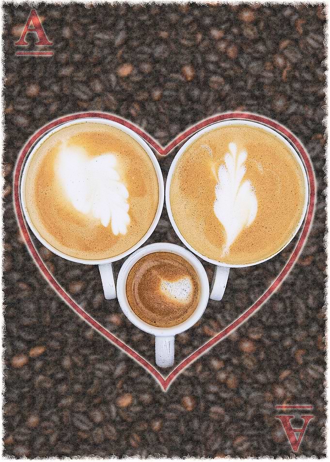Coffee cup Ace of Hearts