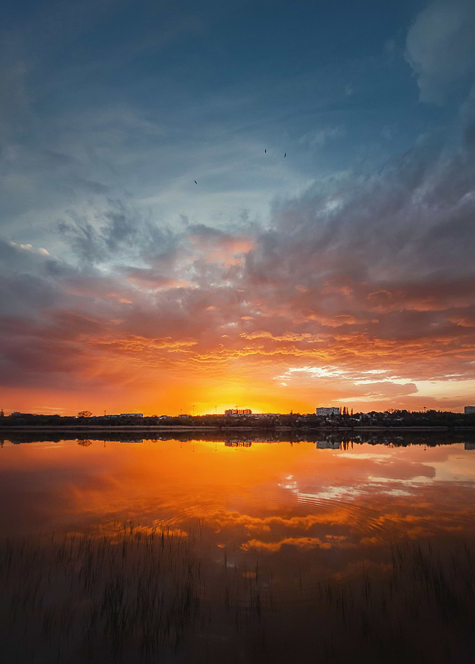 Silent tranquil evening