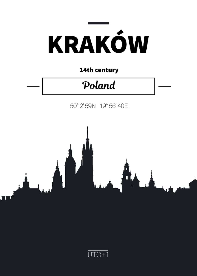 Krakow poland skyline