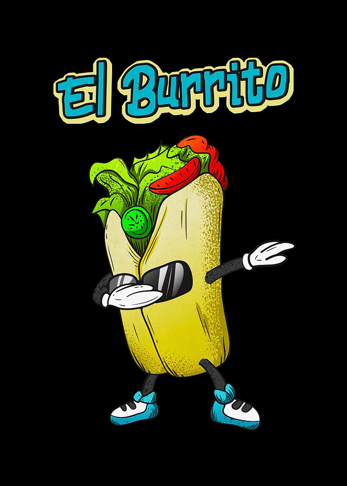 Dabbing Burrito Funny Food