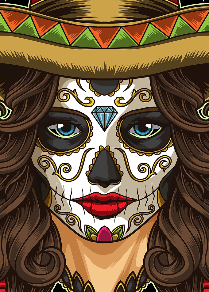 Sugar Skull Santa Muerte