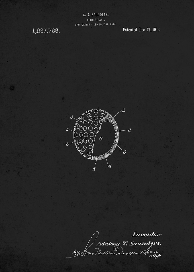 Tennis Ball 1918 Patent
