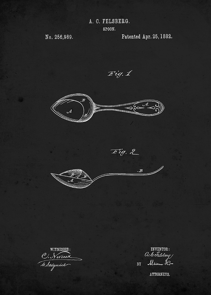 Spoon 1882 Patent Art