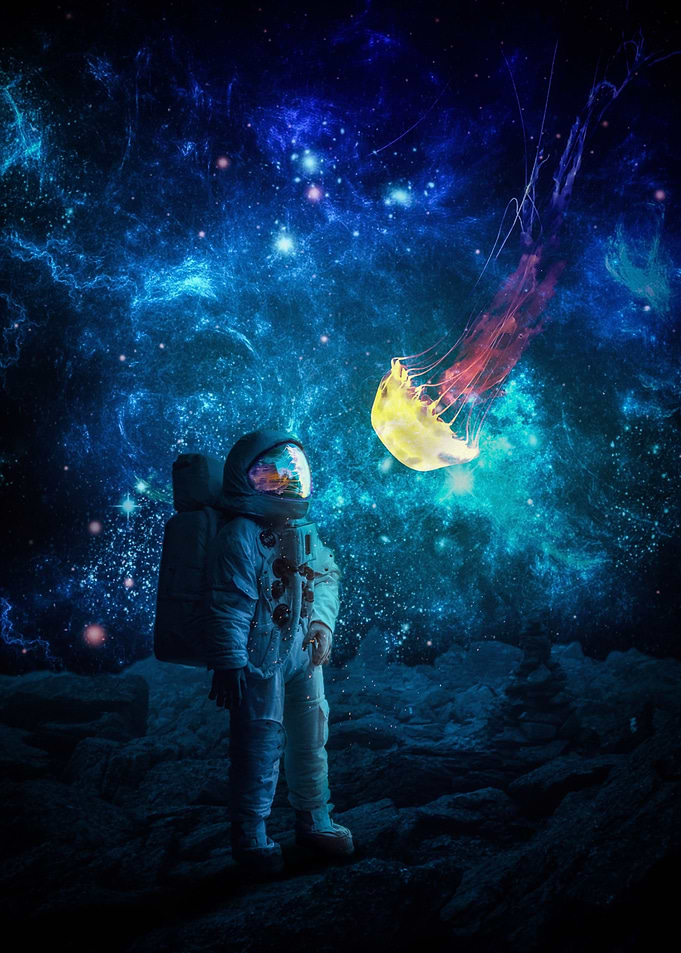 Astronaut and JellySpace