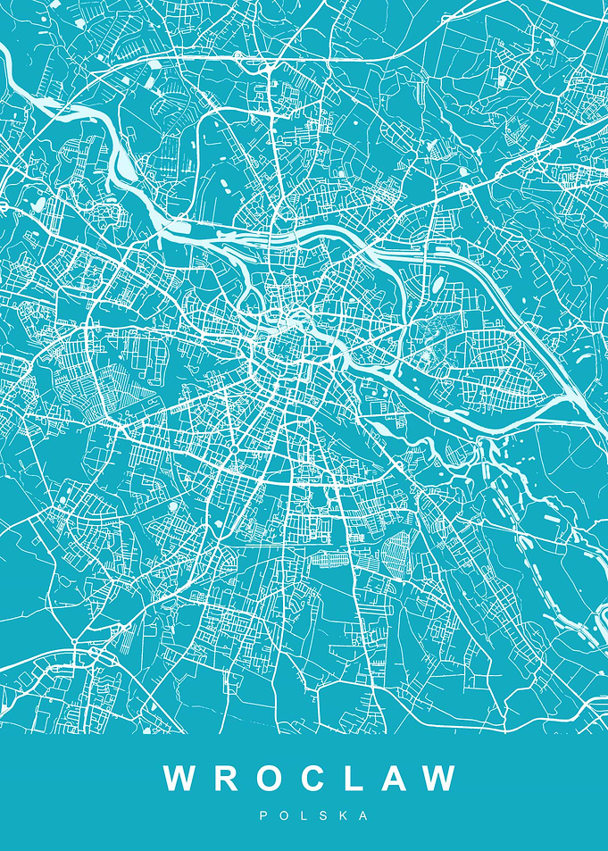 WROCLAW City Map Polska