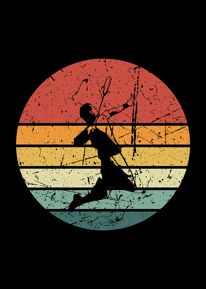 Badminton Player Retro