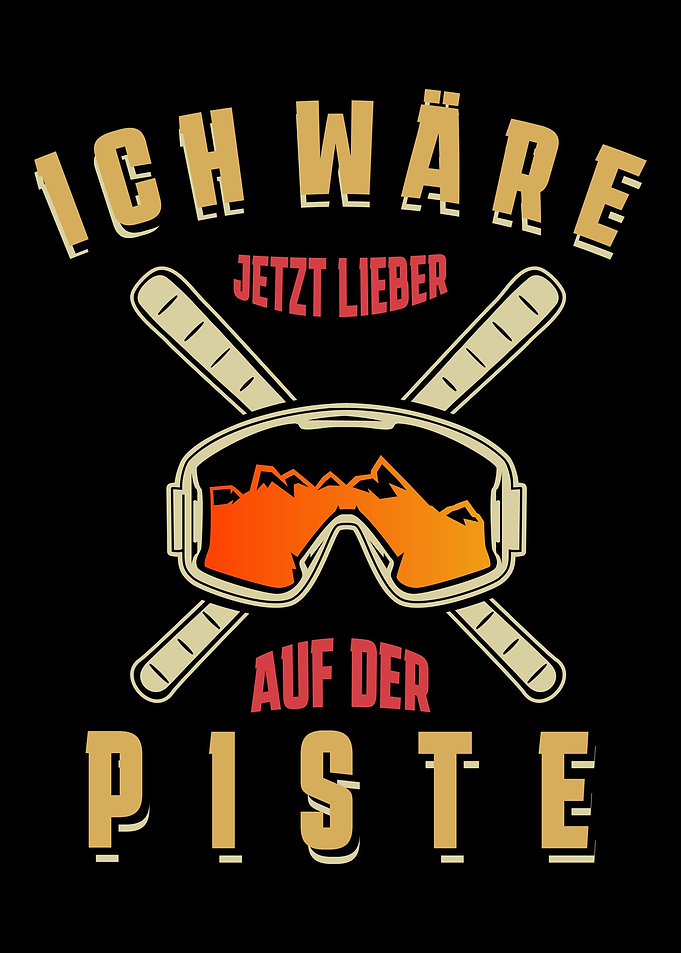 Lustiger Skifahrer Spruch