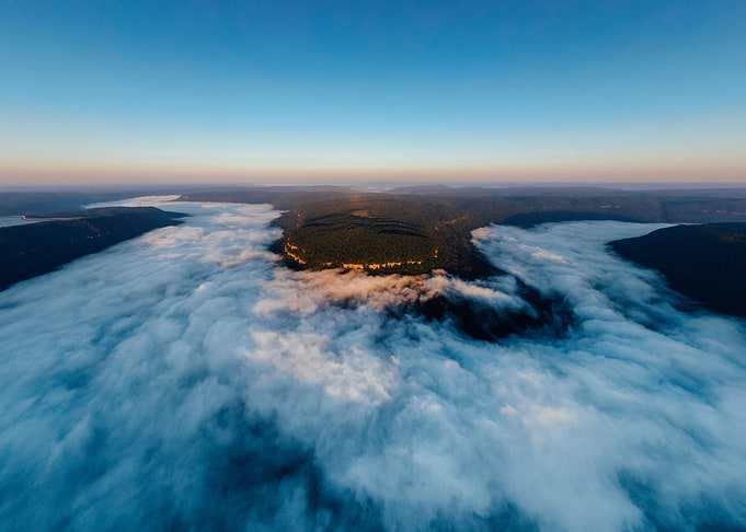 jungle cloud white blue