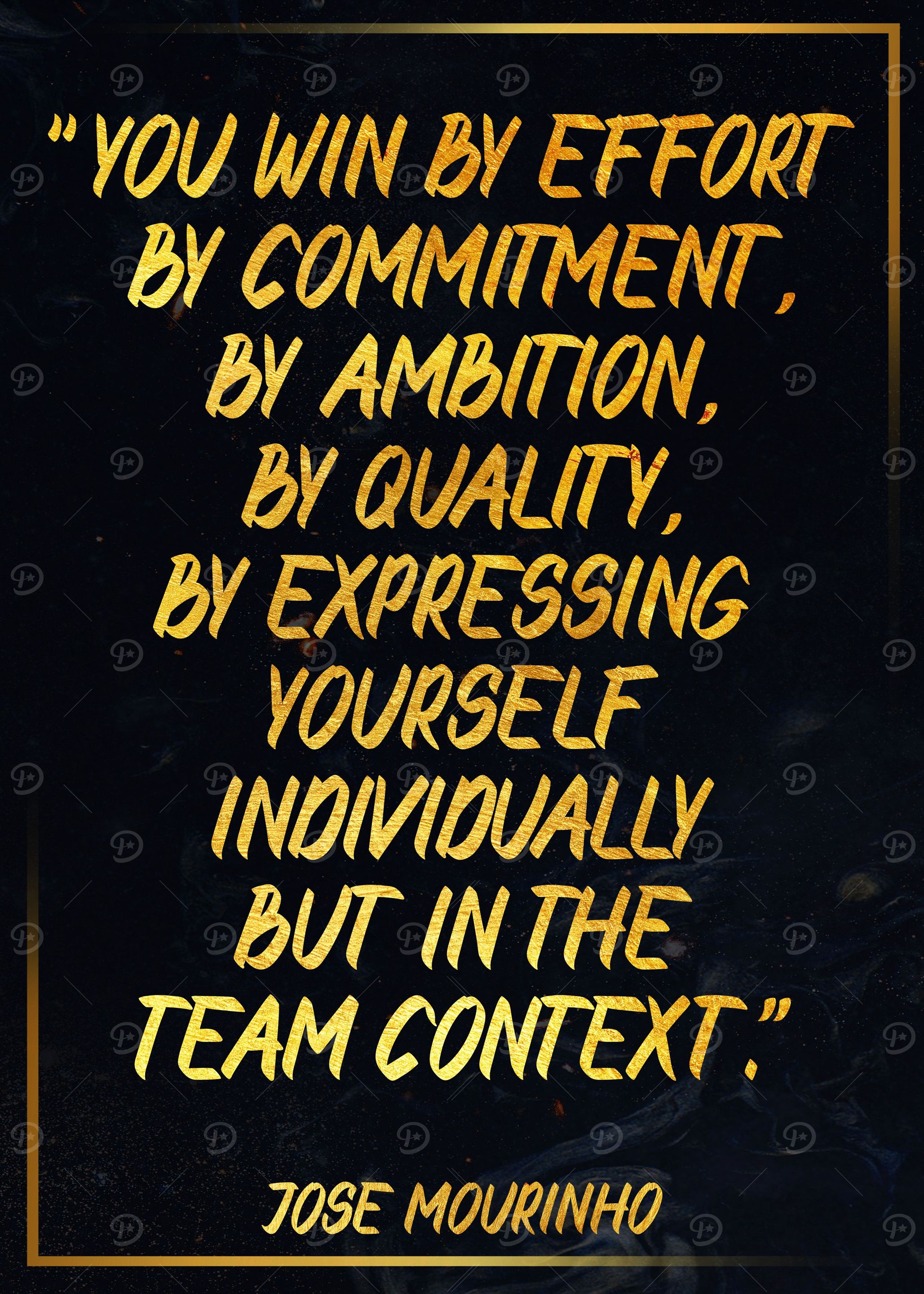 Jose Mourinho Gold Art